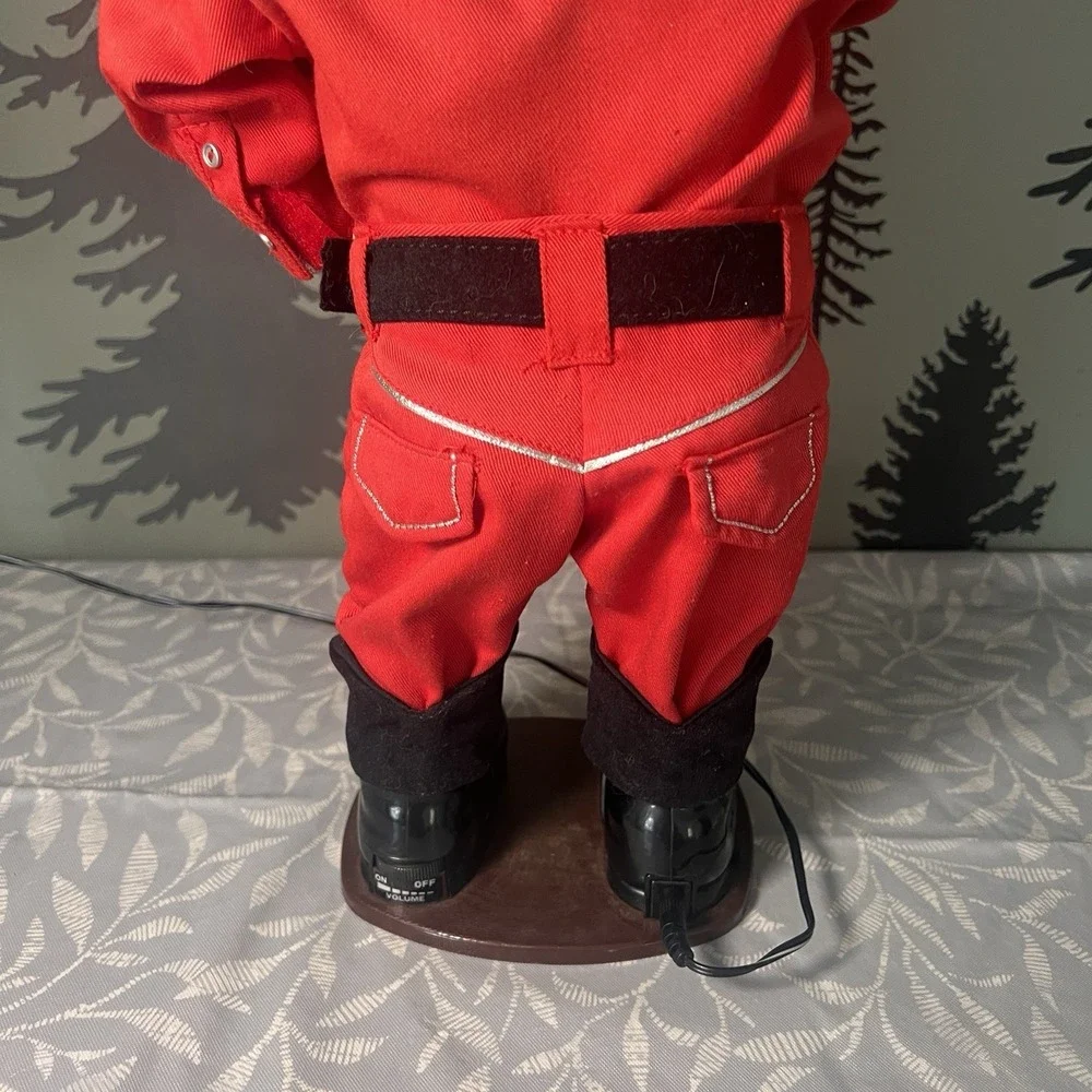 VTG Holly Jolly Rock Santa Singing Hip-Swingin' Santa Cowboy 1999 Alan Jackson‎